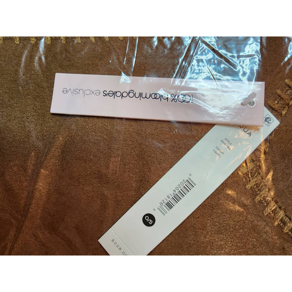 Bloomingdale's Exclusive Aqua Women's Lapel Collar Camel Tan Winter Cape - Picture 5 of 11